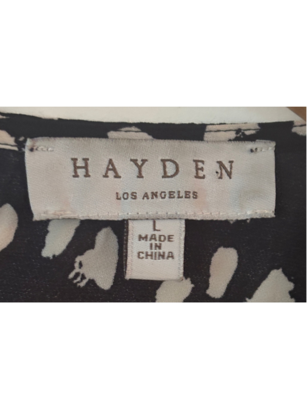 Hayden Gabriella blk & wht polka dt 3/4 slv ruffle hem swing drss WM L classic - Picture 5 of 9